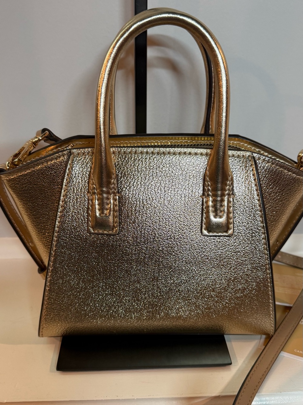 Avril Extra-Small Metallic Leather Satchel - Picture 2 of 10